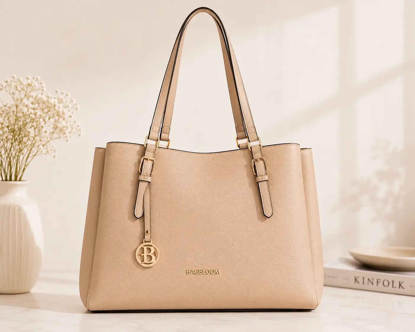 Elegant Beige Tote Bag